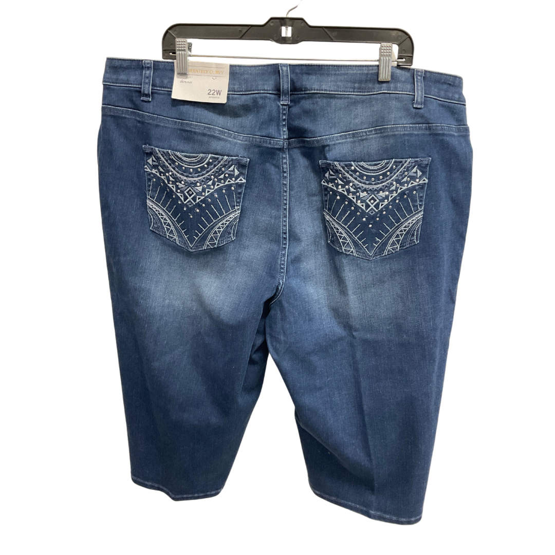 Jeans Cropped By Cj Banks In Blue, Size: 22