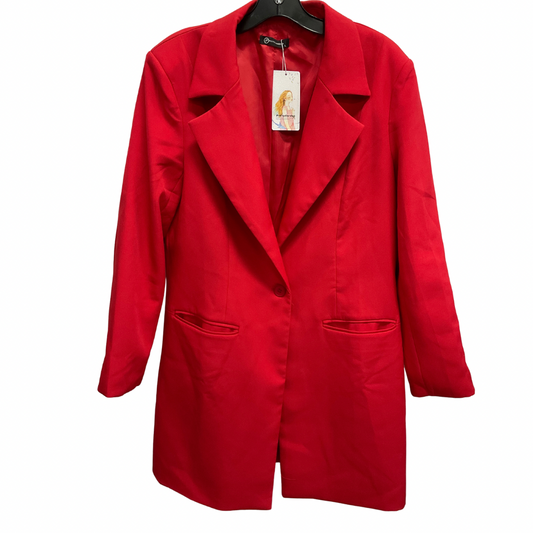 Blazer By Clothes Mentor In Red, Size: L