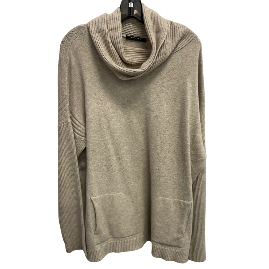 Sweater By Cyrus Knits In Beige, Size: Xl