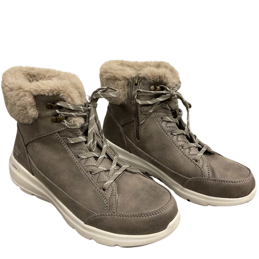 Boots Snow By Skechers In Taupe, Size: 8