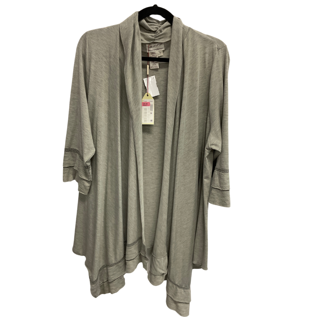 Cardigan By Max Studio In Taupe, Size: 1x