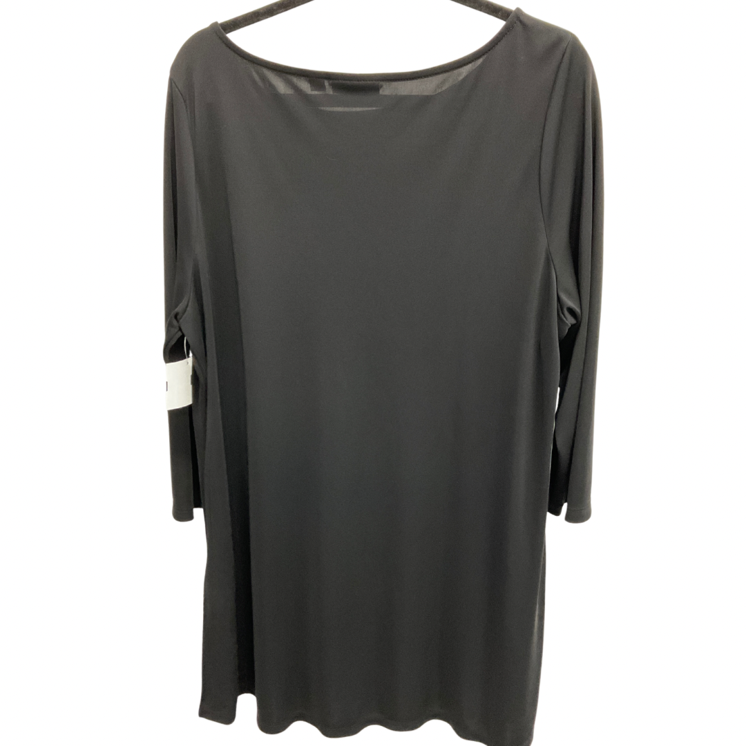 Top 3/4 Sleeve Basic By Susan Graver In Black, Size: Xl