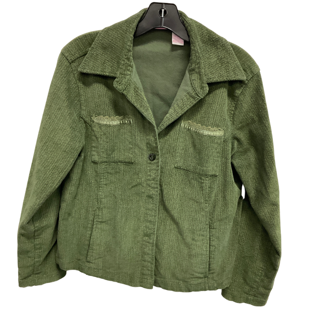 Jacket Denim By Cappagallo In Green, Size: M