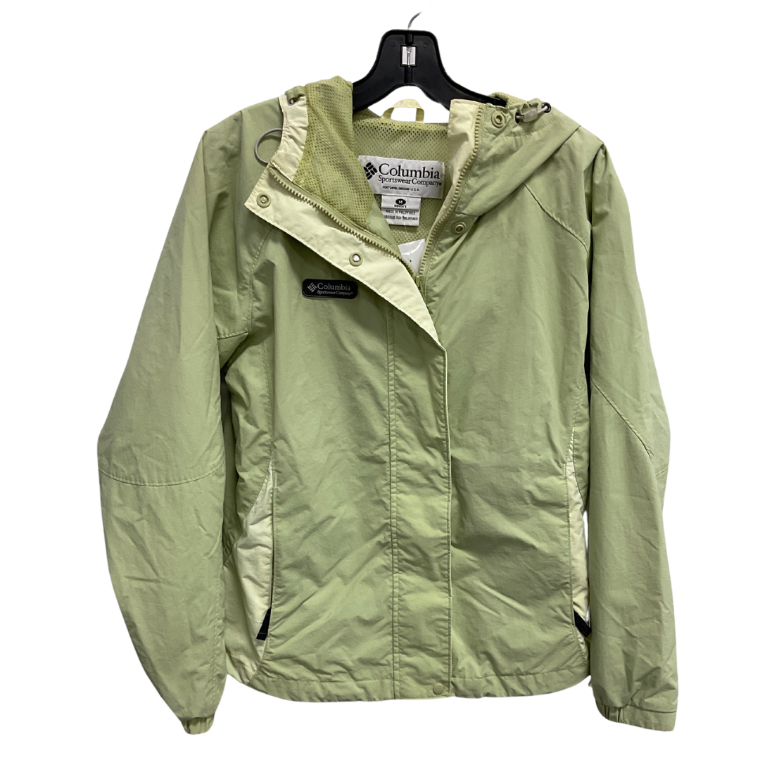 Jacket Windbreaker By Columbia In Green, Size: M