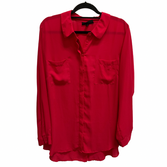 Top Long Sleeve By Lane Bryant In Red, Size: 3x