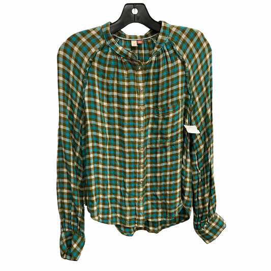 Top Long Sleeve By Pilcro In Plaid Pattern, Size: M