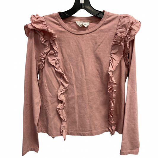 Top Long Sleeve By Anthropologie In Pink, Size: M