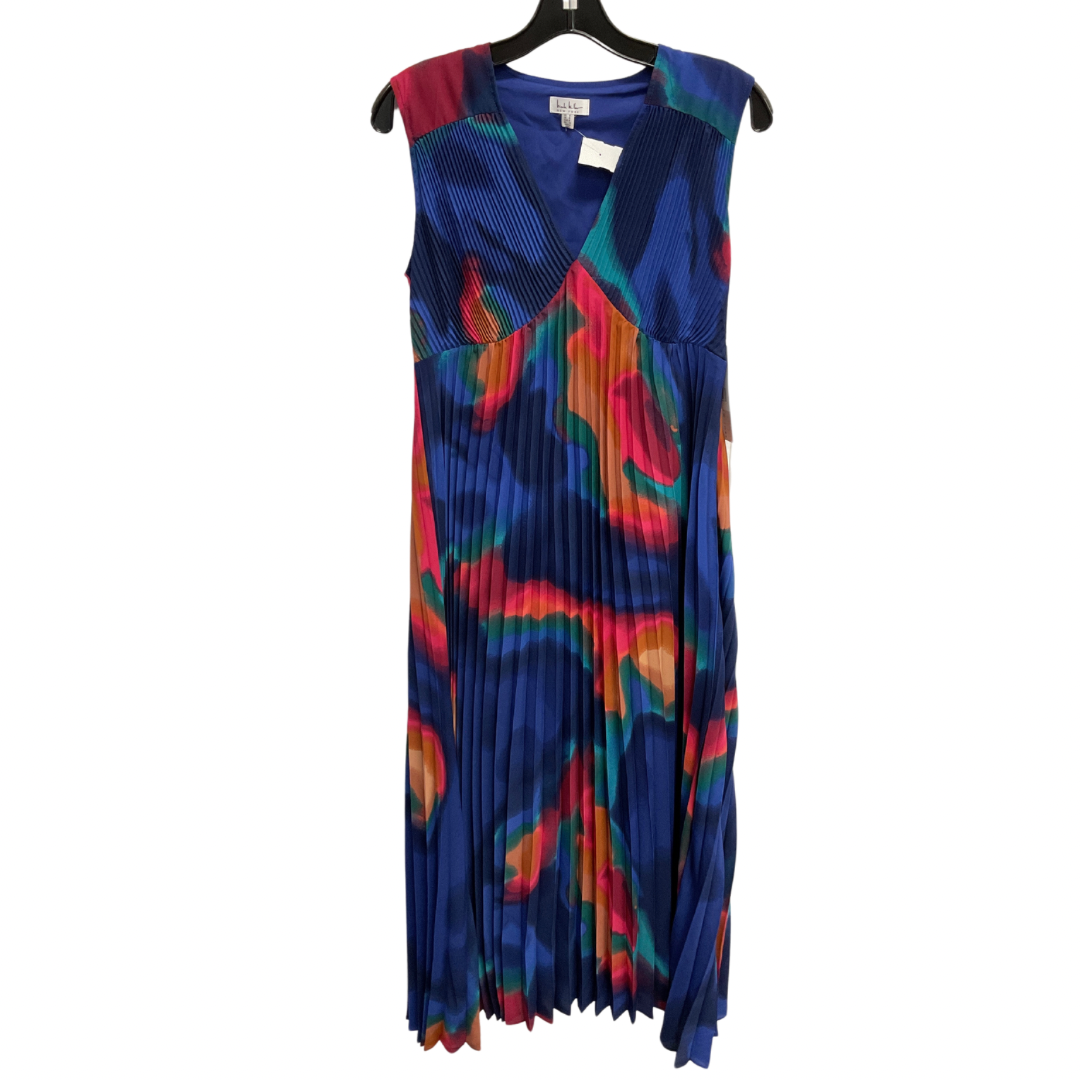 Dress Casual Midi By Nicole Miller In Blue, Size: S