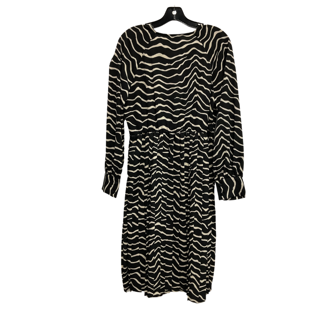 Dress Casual Midi By Who What Wear In Black & Cream, Size: M