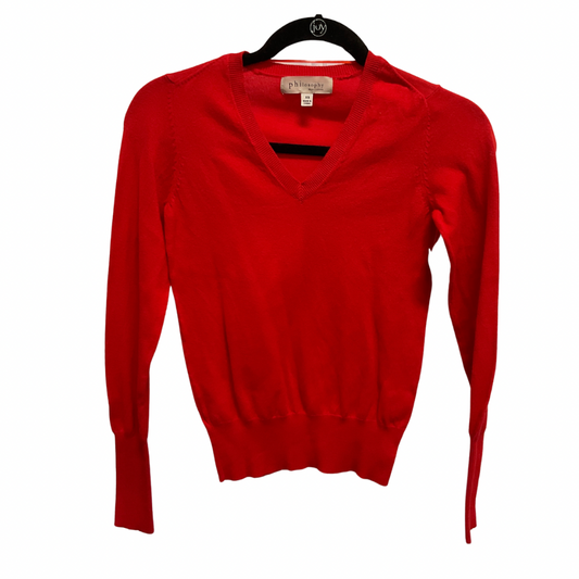 Sweater By Philosophy In Red, Size: Xs