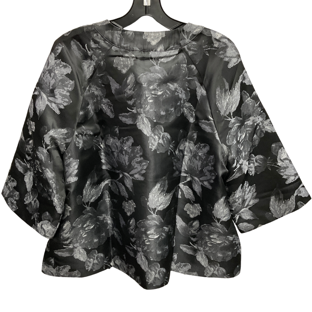 Top 3/4 Sleeve By Isaac Mizrahi Live Qvc In Black & Silver, Size: M