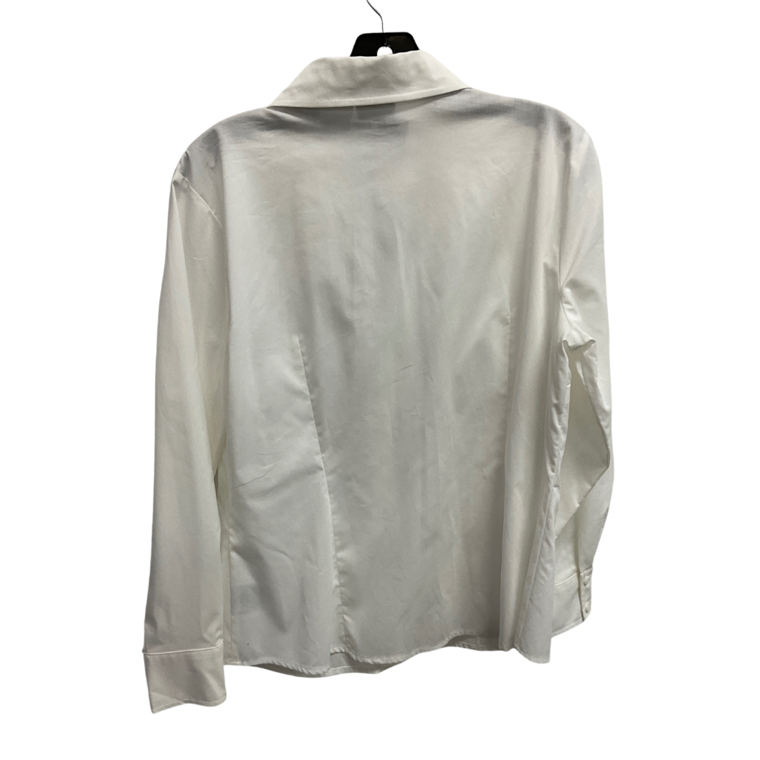 Top Long Sleeve By Worthington In White, Size: Xlp