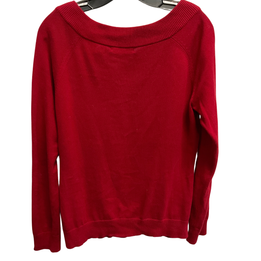 Sweater By Lauren By Ralph Lauren In Red, Size: L