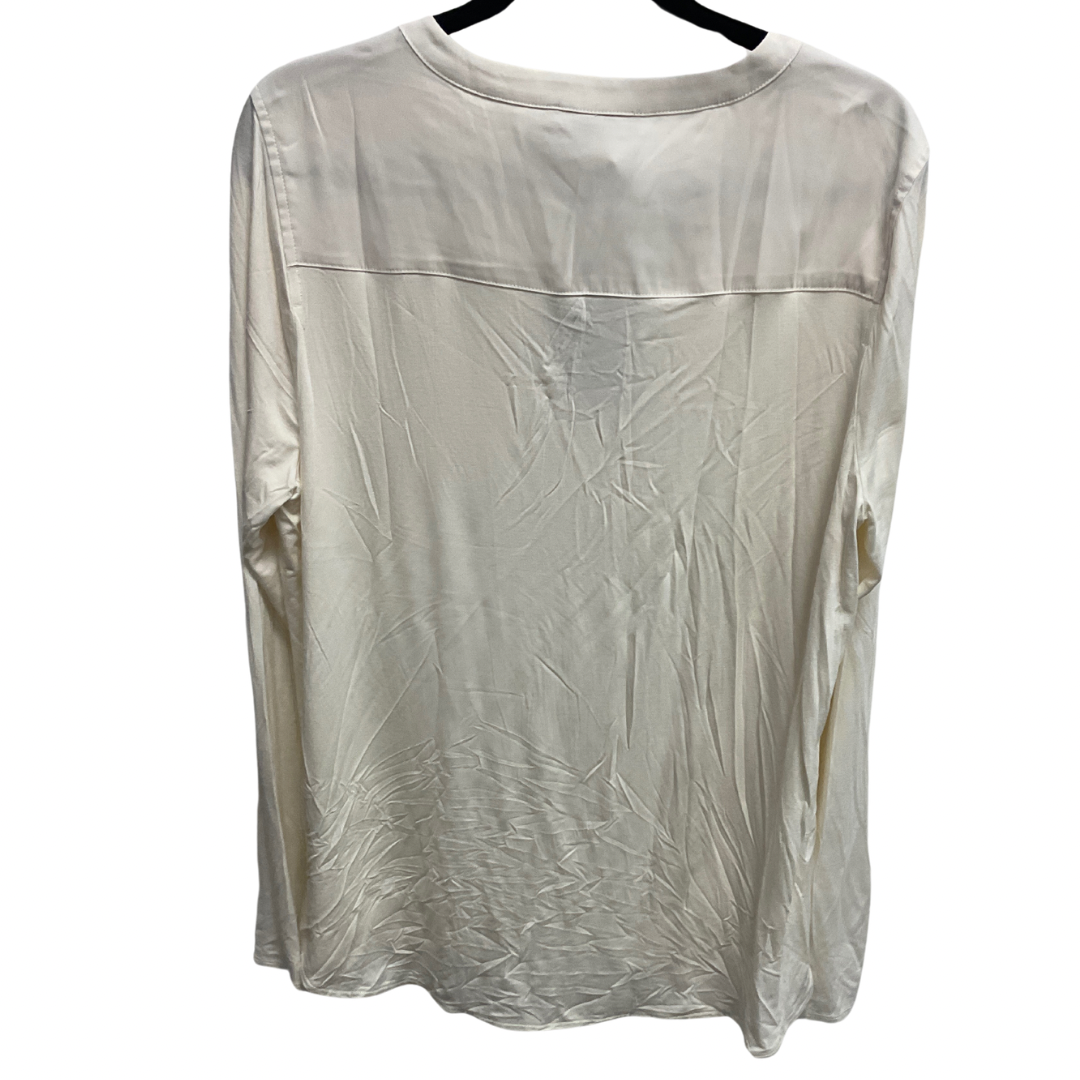 Top Long Sleeve Basic By White House Black Market In White, Size: L