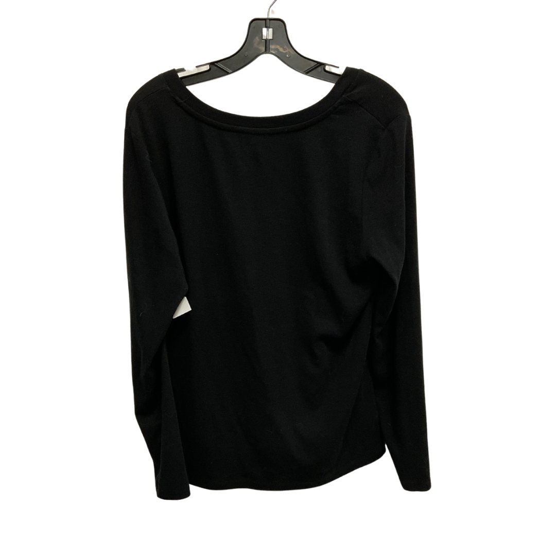 Top Long Sleeve Basic By Cynthia Rowley In Black, Size: Xl