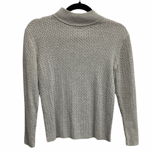 Sweater By Karen Scott In Grey, Size: Mp