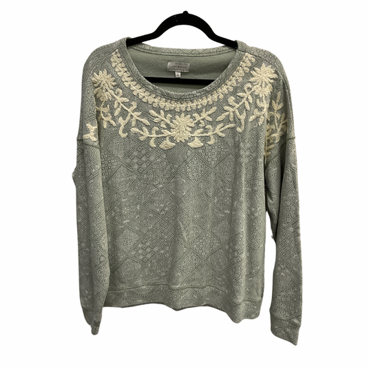 Sweatshirt Crewneck By Lucky Brand In Green, Size: M