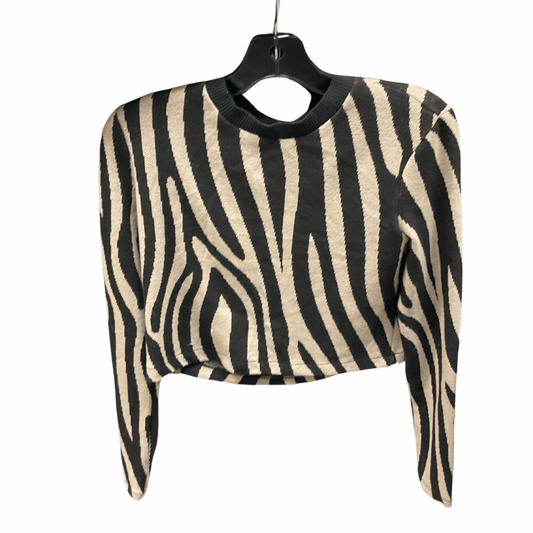 Sweater By Zara In Zebra Print, Size: S