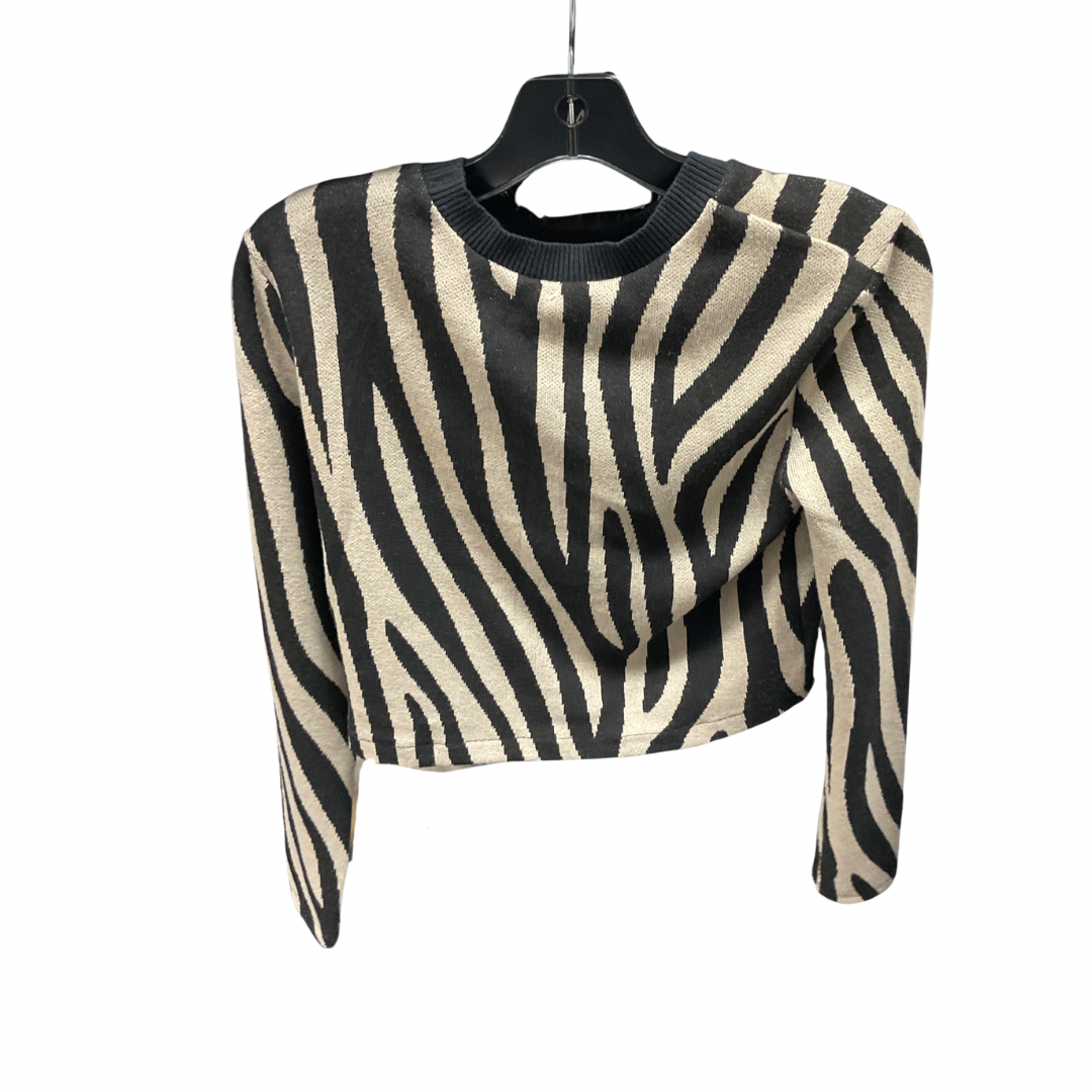 Sweater By Zara In Zebra Print, Size: S