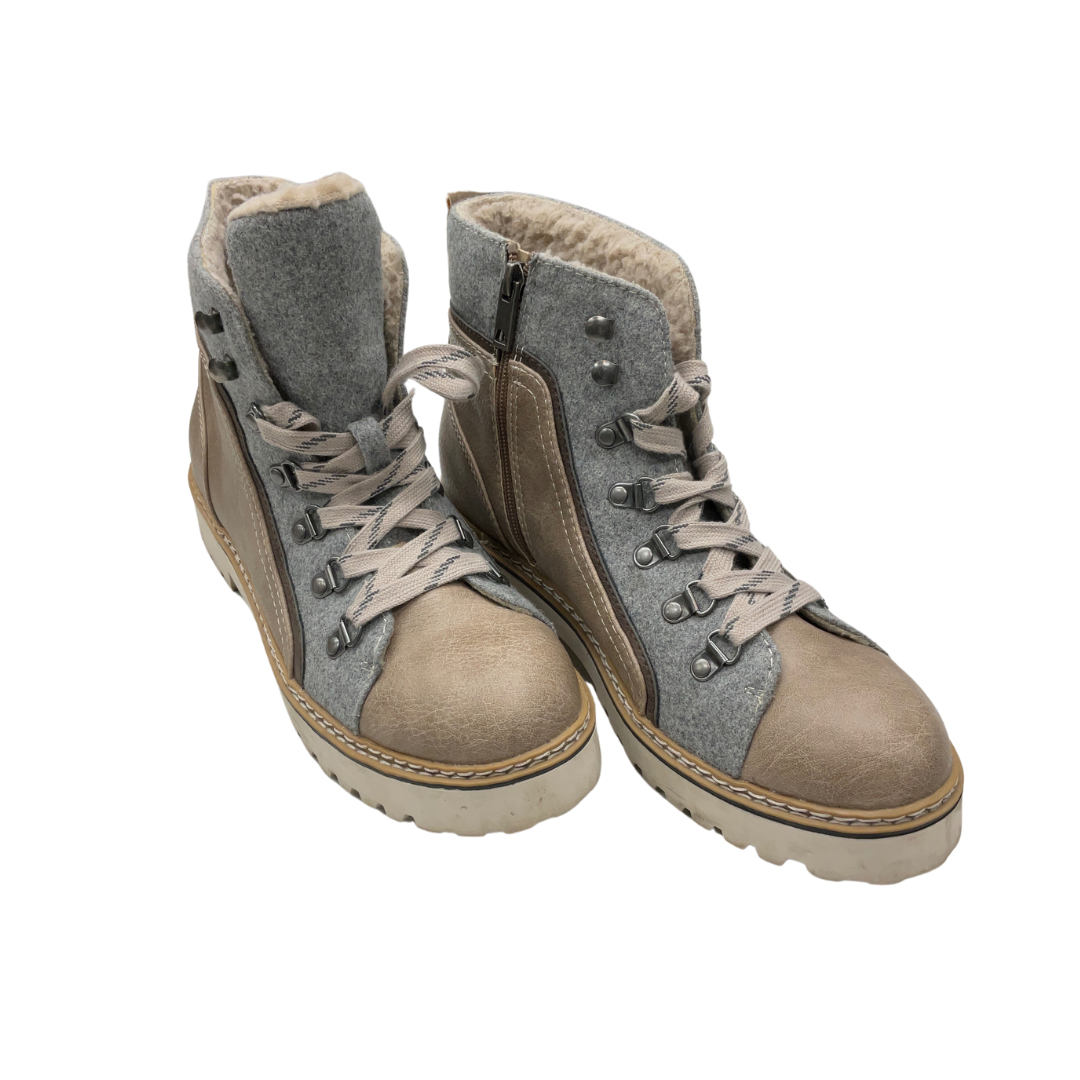 Boots Hiking By Maurices In Brown & Grey, Size: 9.5