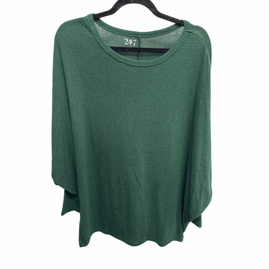 Top Long Sleeve Basic By Maurices In Green, Size: L