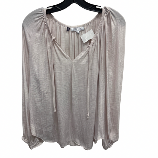 Top Long Sleeve By Jennifer Lopez In Cream, Size: L