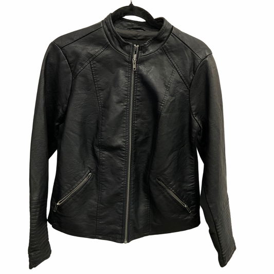 Jacket Moto By Torrid In Black, Size: L