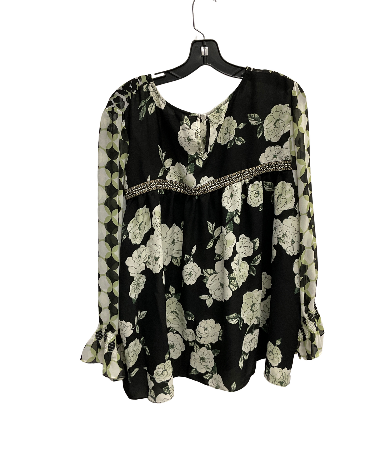 Top Long Sleeve By Cato In Black, Size: 2x