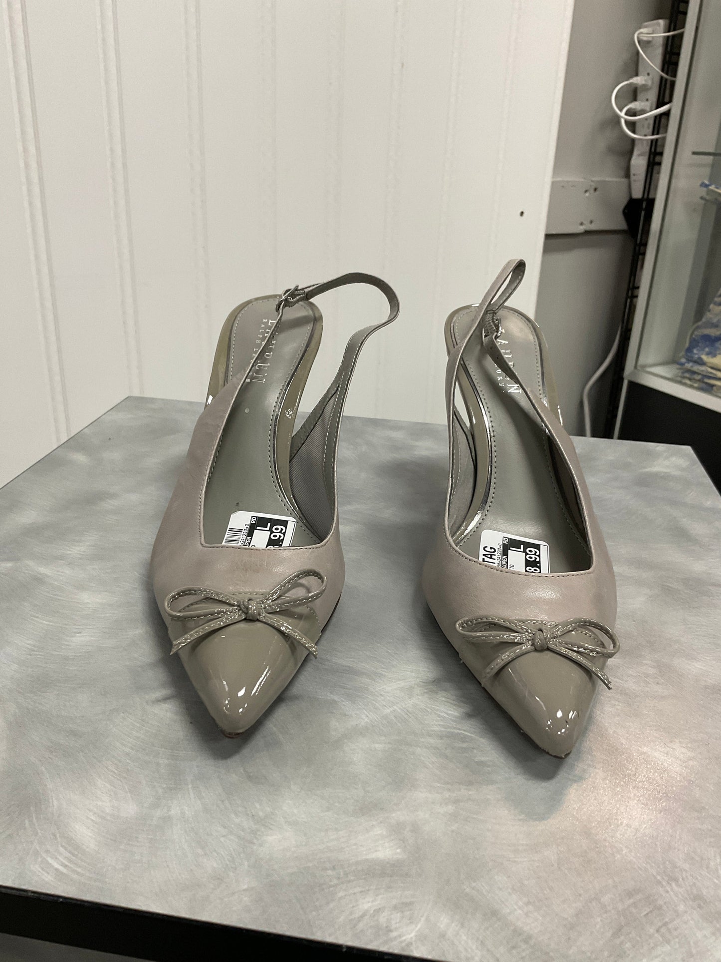 Shoes Heels Stiletto By Lauren By Ralph Lauren In Grey, Size: 9