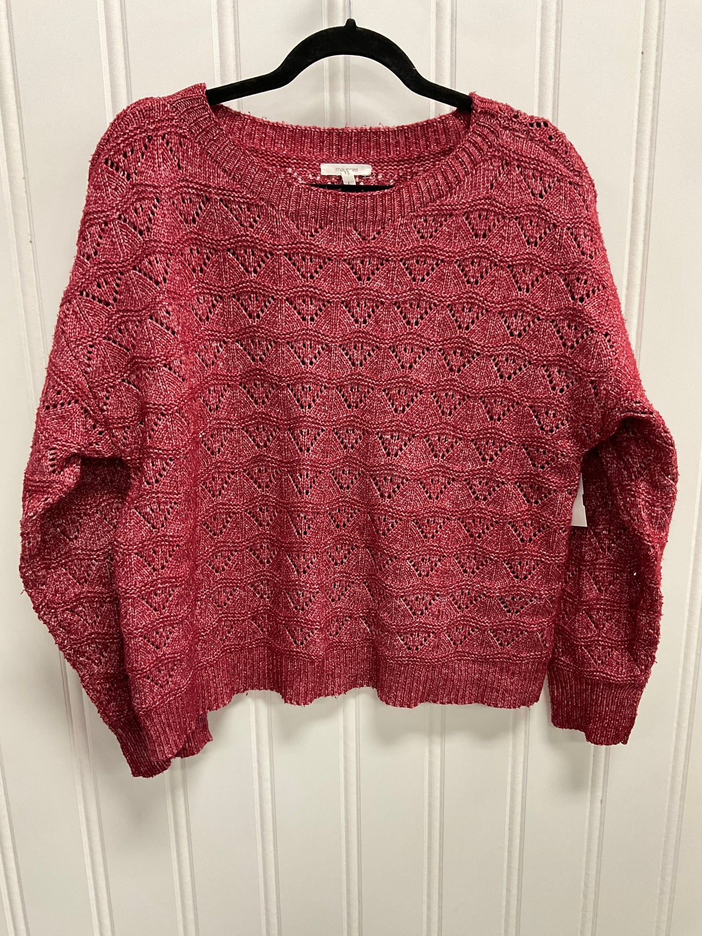 Sweater By Maurices In Red, Size: L