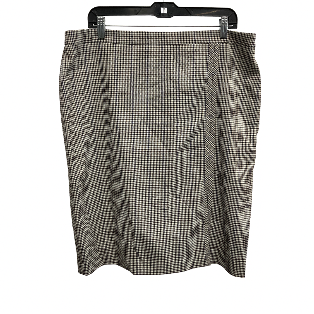 Skirt Midi By Ann Taylor In Plaid Pattern, Size: 16