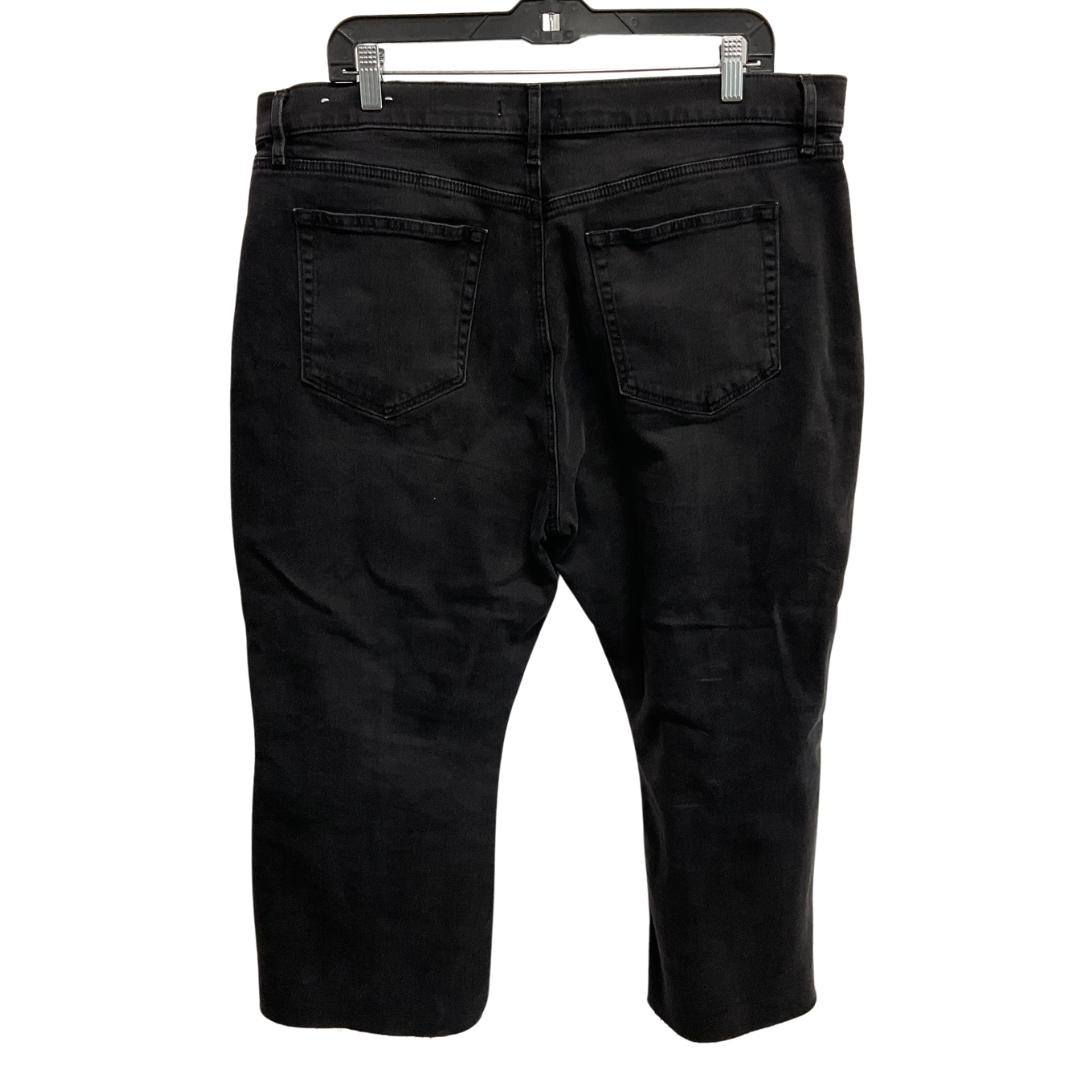 Jeans Cropped By Loft In Black, Size: 18