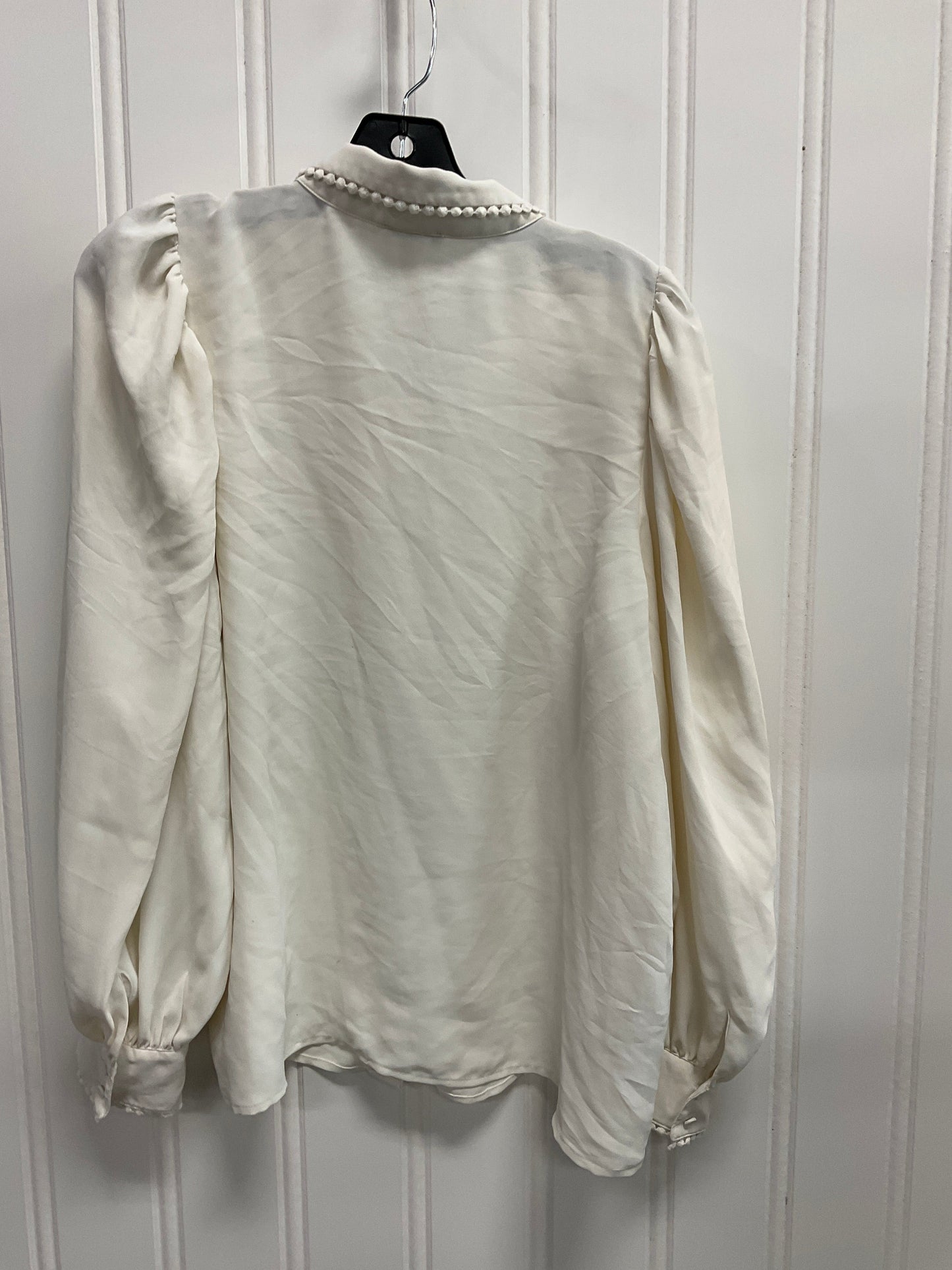 Top Long Sleeve By Ann Taylor In Cream, Size: L