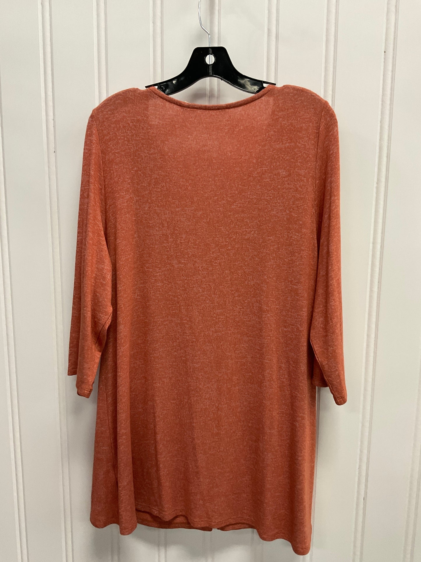 Tunic 3/4 Sleeve By Soft Surroundings In Orange, Size: 1x