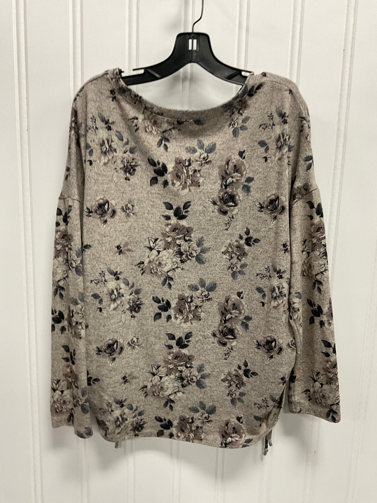 Sweater By One World In Floral Print, Size: Xl