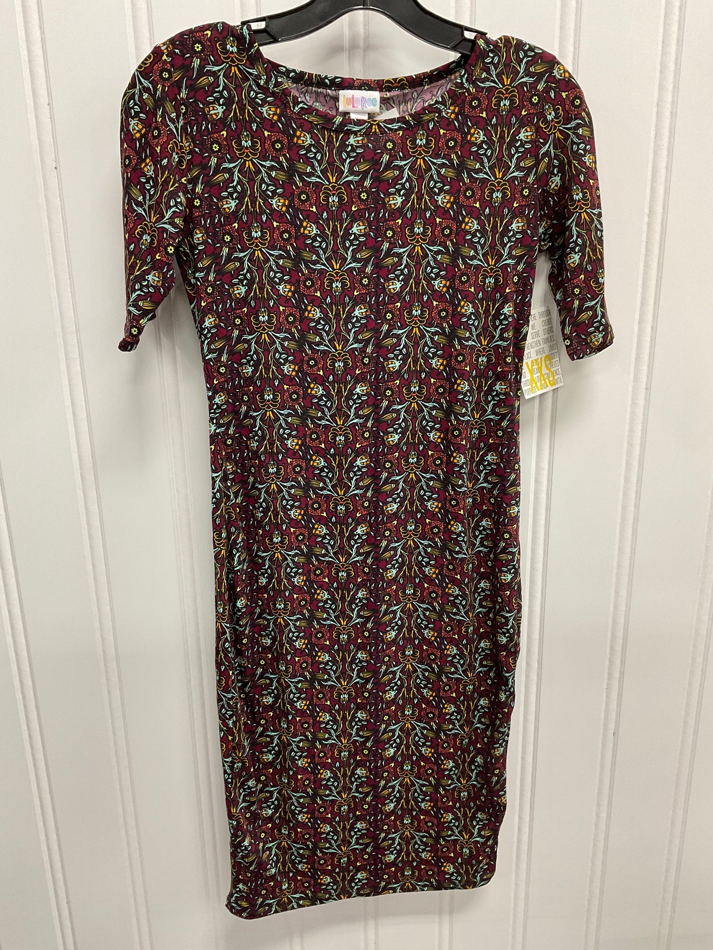 Dress Casual Midi By Lularoe In Multi-colored, Size: Xxs