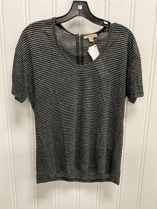 Top Short Sleeve Luxury Designer By Burberry In Striped Pattern, Size: M