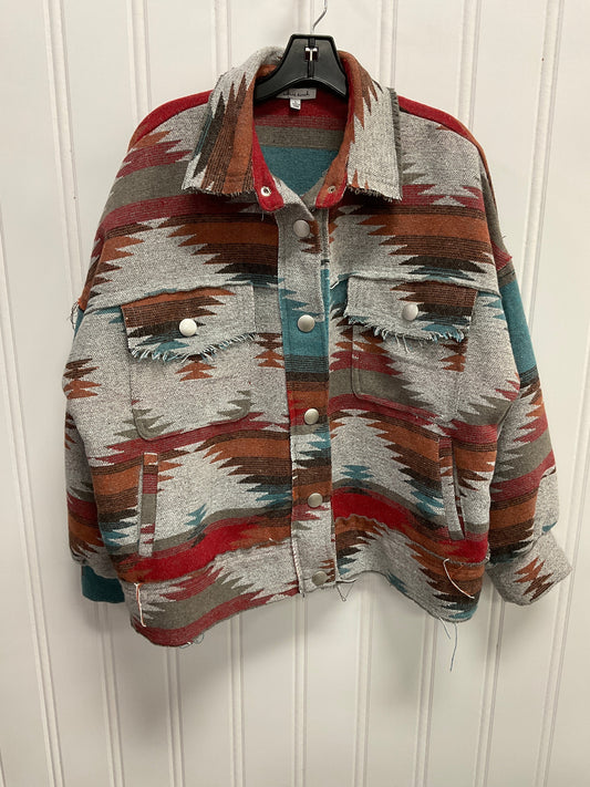 Jacket Shirt By White Birch In Multi-colored, Size: L