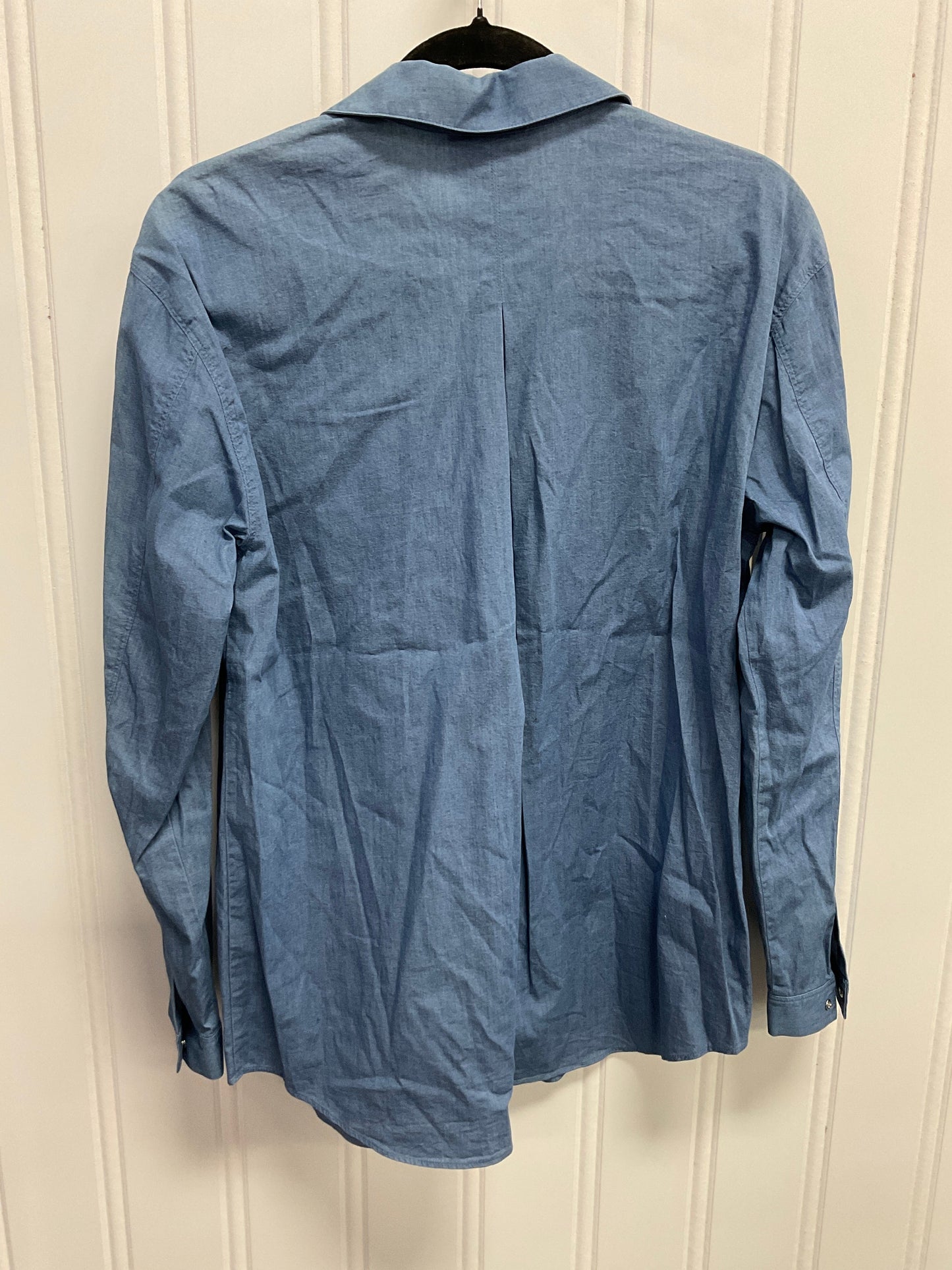 Blouse Long Sleeve By Clothes Mentor In Blue, Size: S