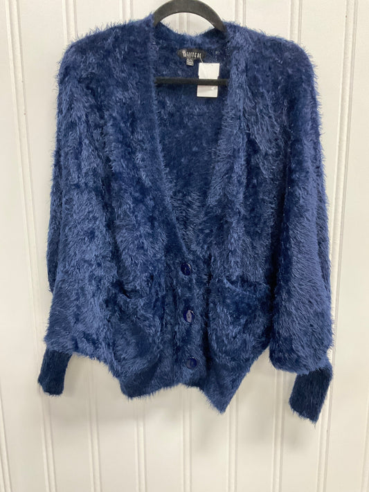 Sweater Cardigan By Sisters In Navy, Size: L