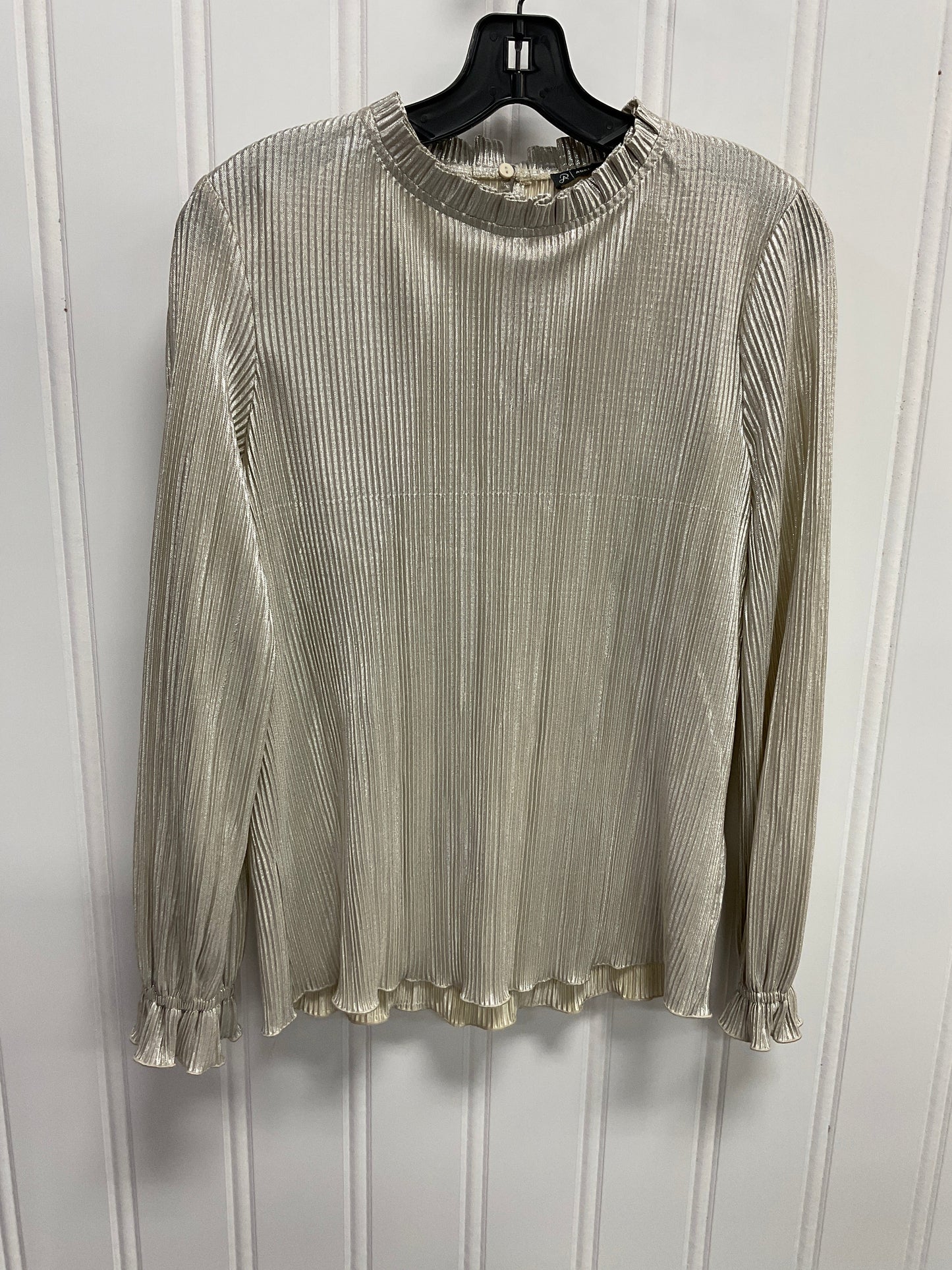 Top Long Sleeve By Adrianna Papell In Gold, Size: S