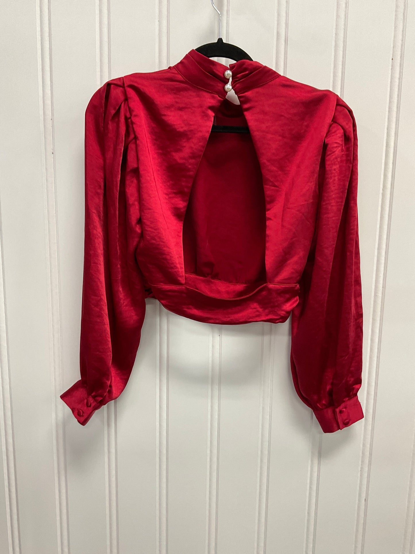 Top Long Sleeve By Lush In Red, Size: S