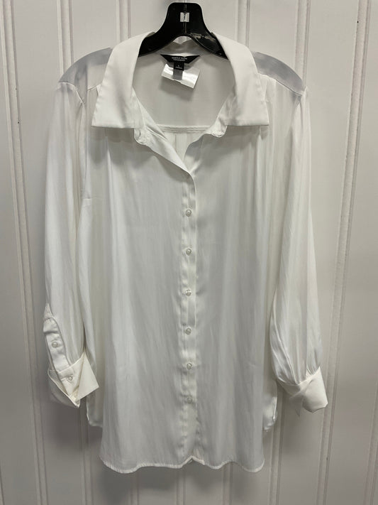 Top Long Sleeve By Simply Vera In White, Size: L