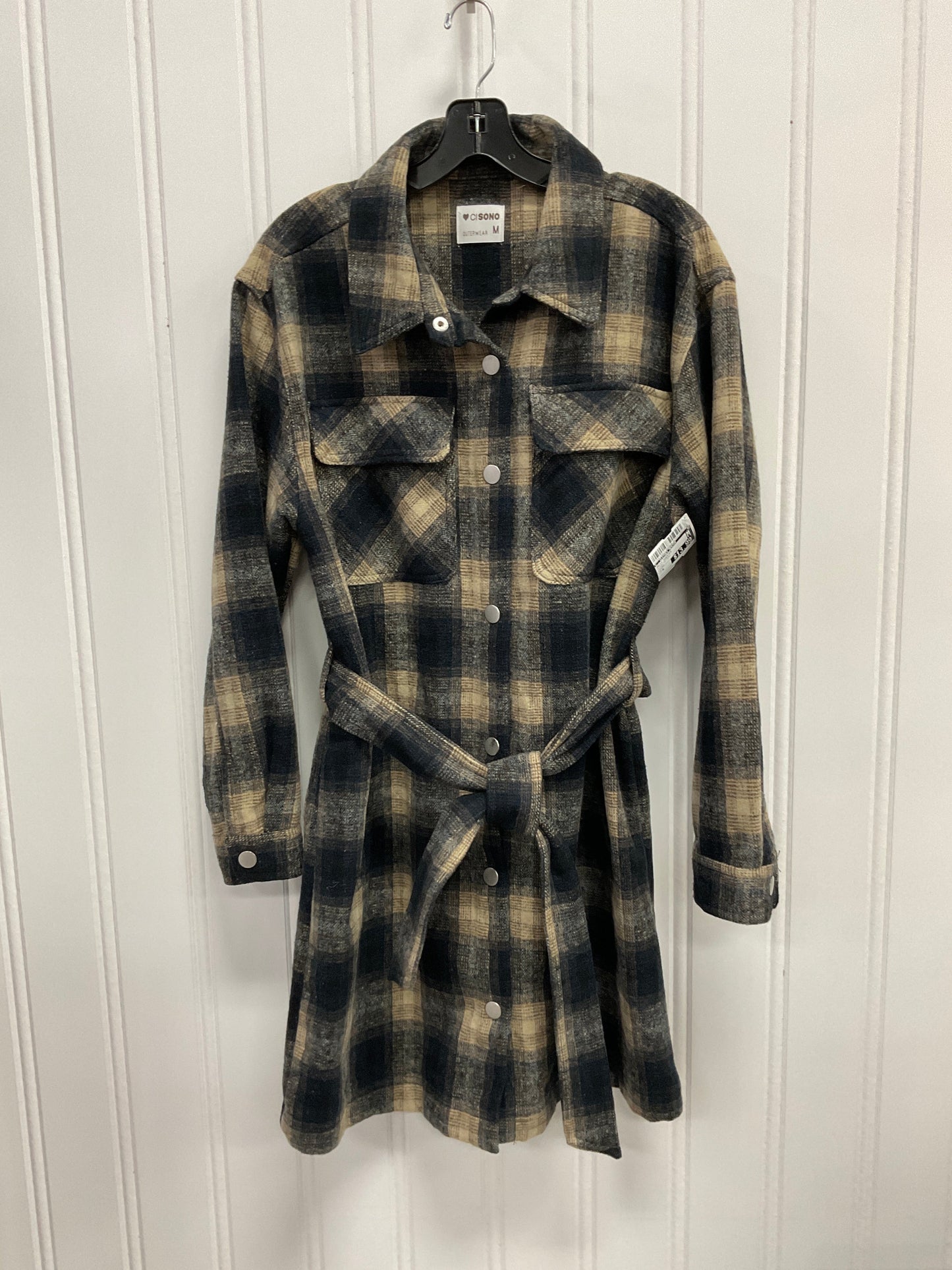 Dress Sweater By Clothes Mentor In Plaid Pattern, Size: M