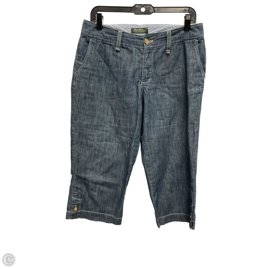 Capris By Eddie Bauer In Blue Denim, Size: 8