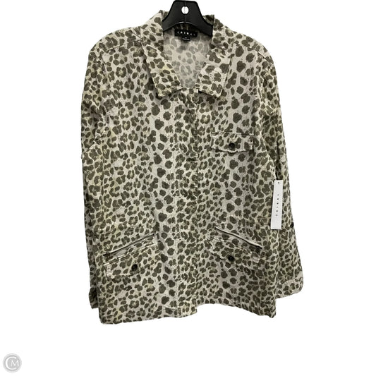 Jacket Denim By Tribal In Animal Print, Size: L