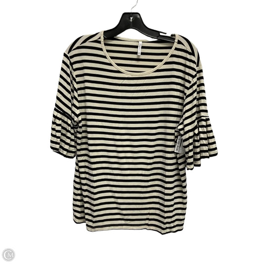 Top Short Sleeve By Z Supply In Striped Pattern, Size: L