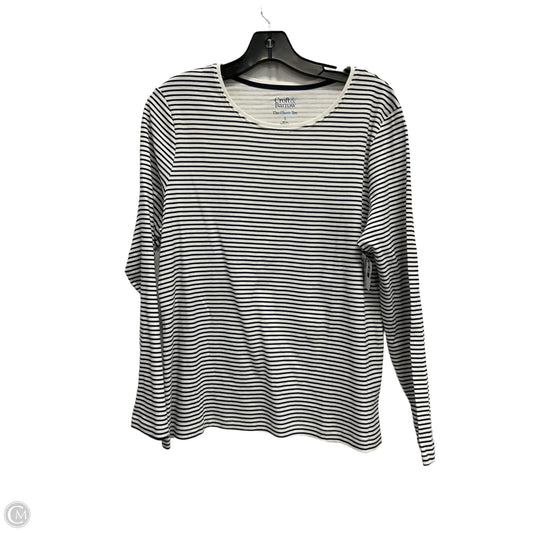 Top Long Sleeve Basic By Croft And Barrow In Striped Pattern, Size: L