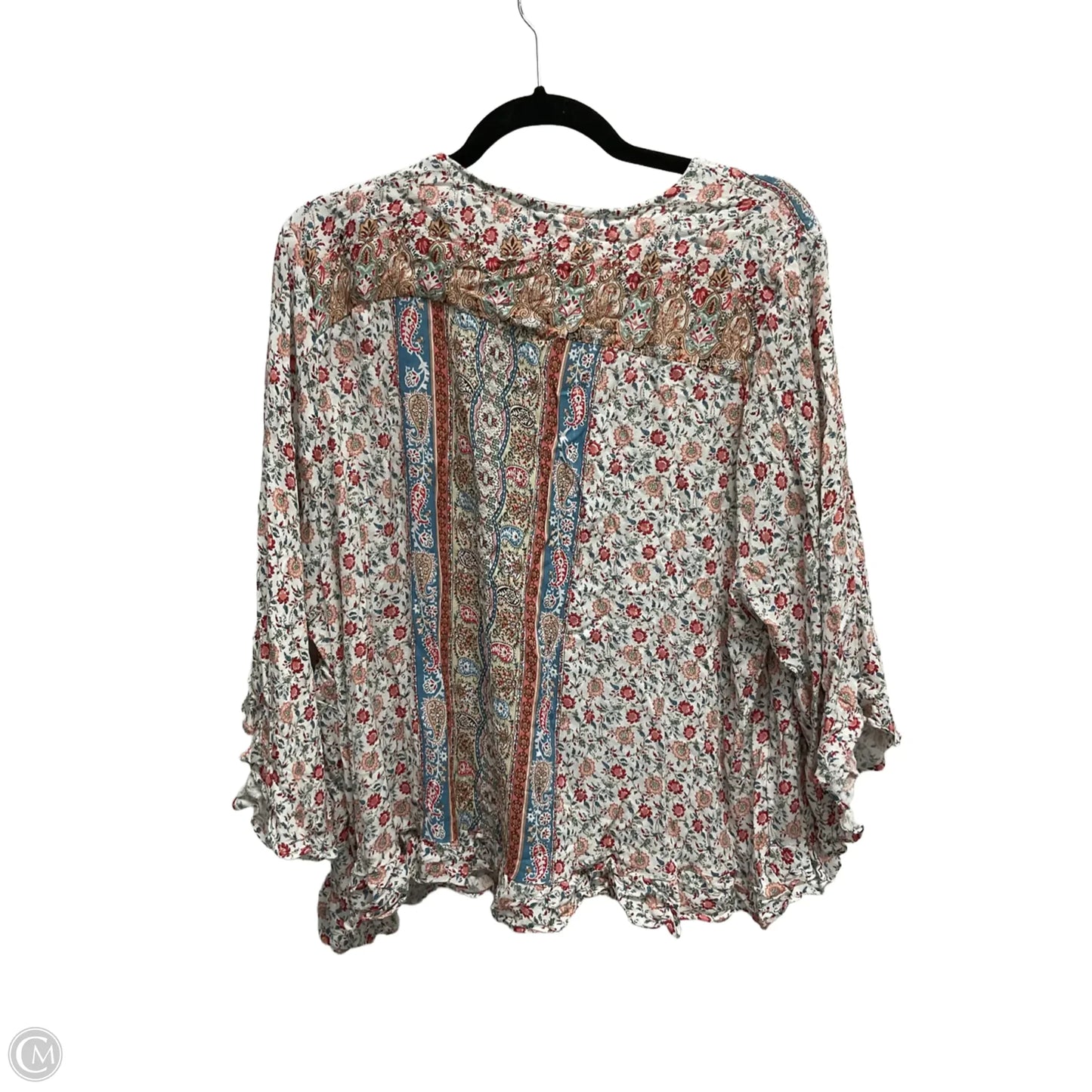 Top 3/4 Sleeve By Cynthia Rowley In Multi-colored, Size: 2x