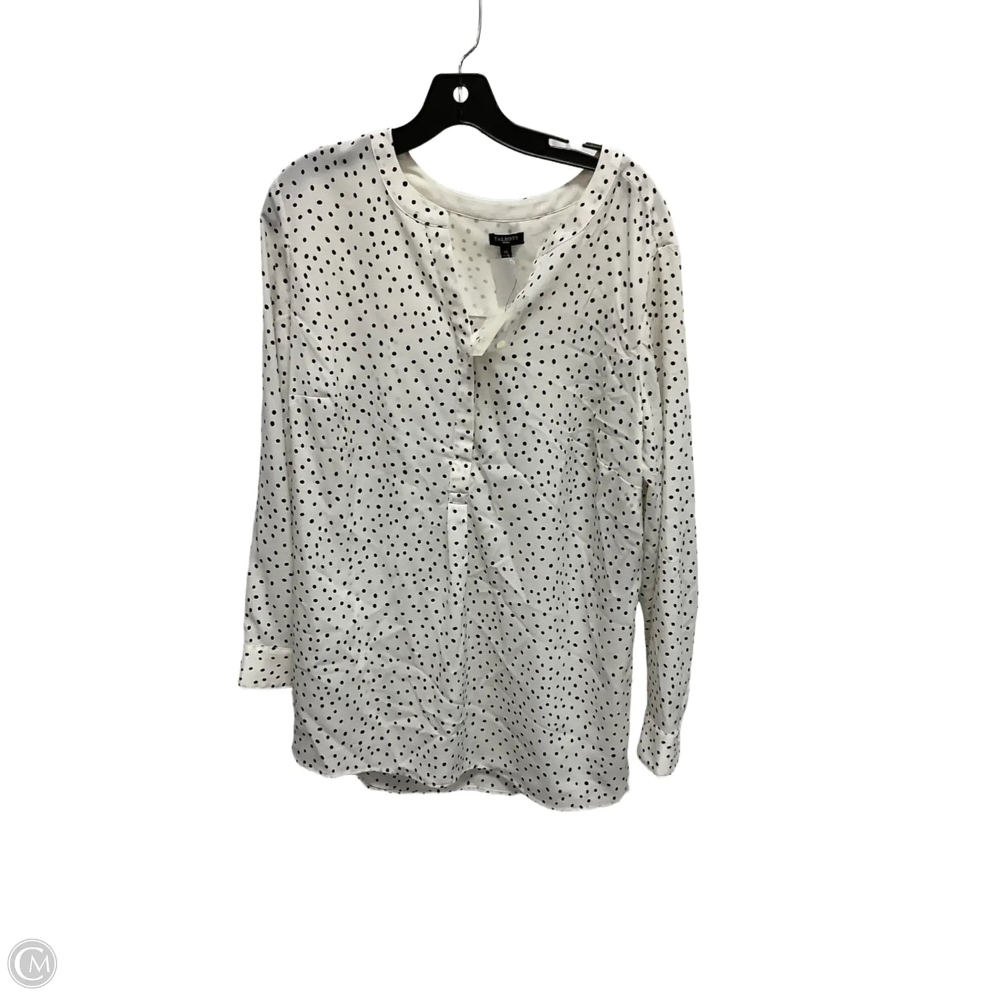 Top Long Sleeve By Talbots In Polkadot Pattern, Size: 1x